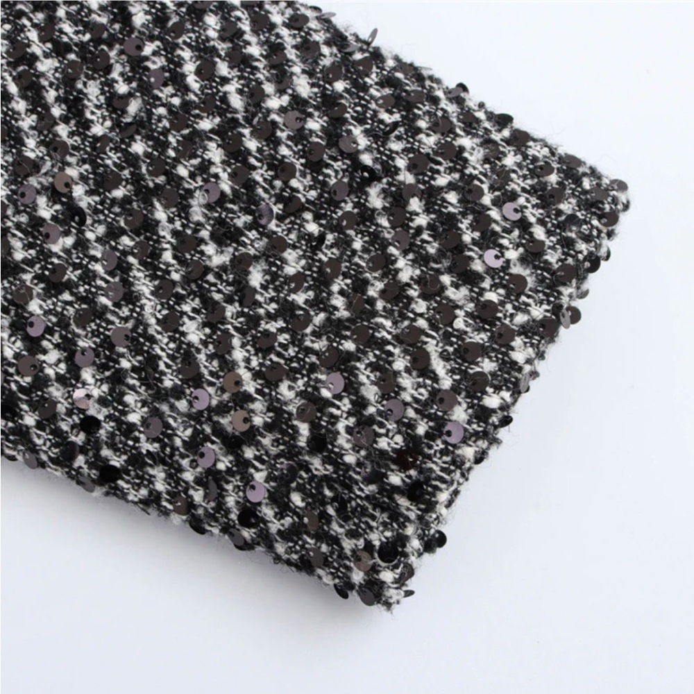 New ZARA Sequined Tweed Jacket - Picture 11 of 12